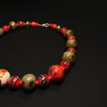 Necklace “Red Sunset” Amber 20